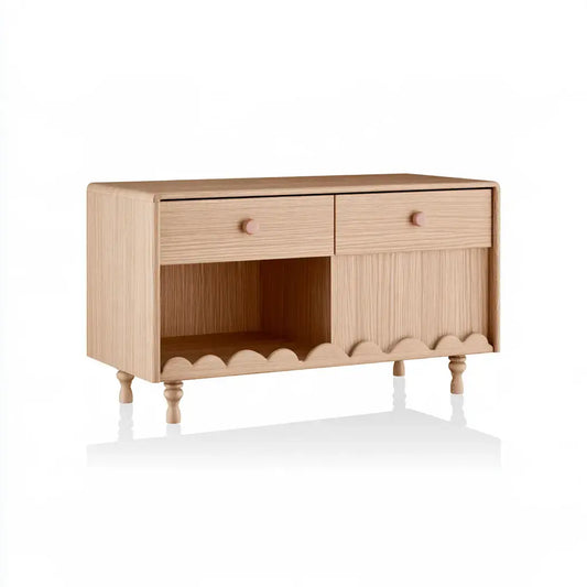 Aparador con cajones y nicho inferior decorativo - beige